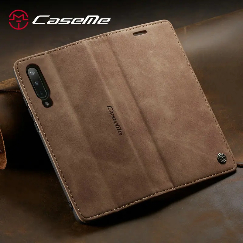 CaseMe Magnetic Phone Case For Samsung Galaxy A70 Retro Flip Wallet Leather Case For Samsung A70 Cover Luxury 360 Full Protect