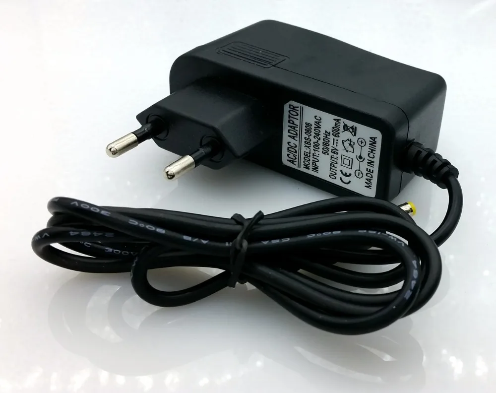 6V 600ma AC 100V-240V Converter Adapter DC 6V 0.6A 600mA Power Supply EU Plug DC plug 4.0mm x 1.7mm