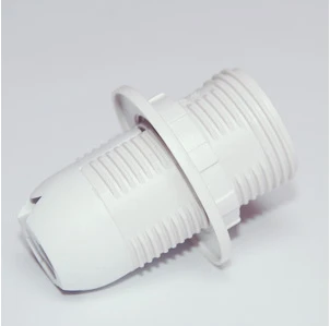 Wholesale E27 lamp holder E14 white plastic teeth all light body/droplight plug-in screw base