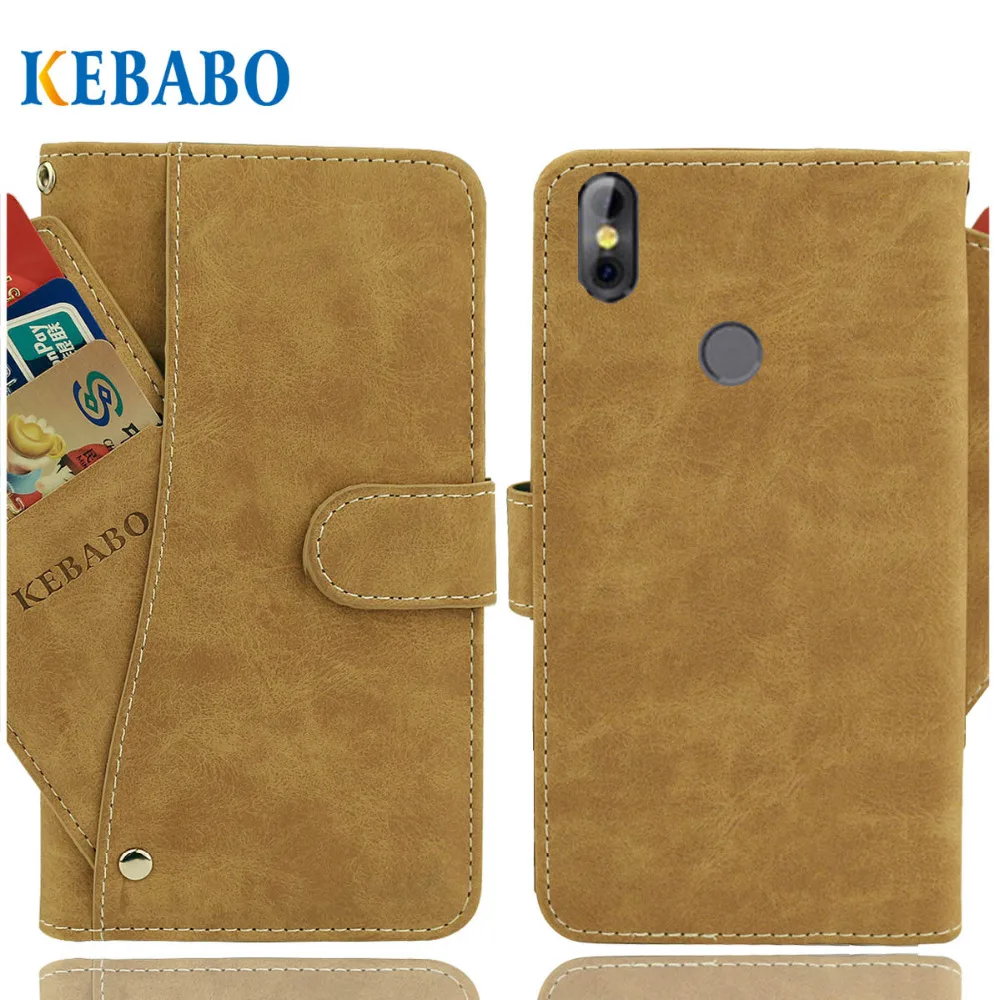 

Vintage Leather Wallet BQ BQ-5301 Strike View Case 5.34" Flip Luxury 3 Front Card Slots Cover Magnet Stand Phone Protective Bags