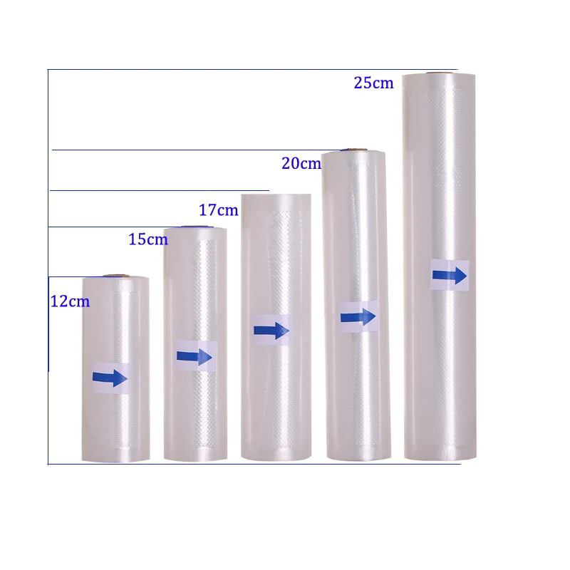 Saco de embalagem à vácuo para alimentos, embalagem seladora a vácuo para armazenar alimentos frescos, mantém longa tamanho para o seu motor 2 rolos