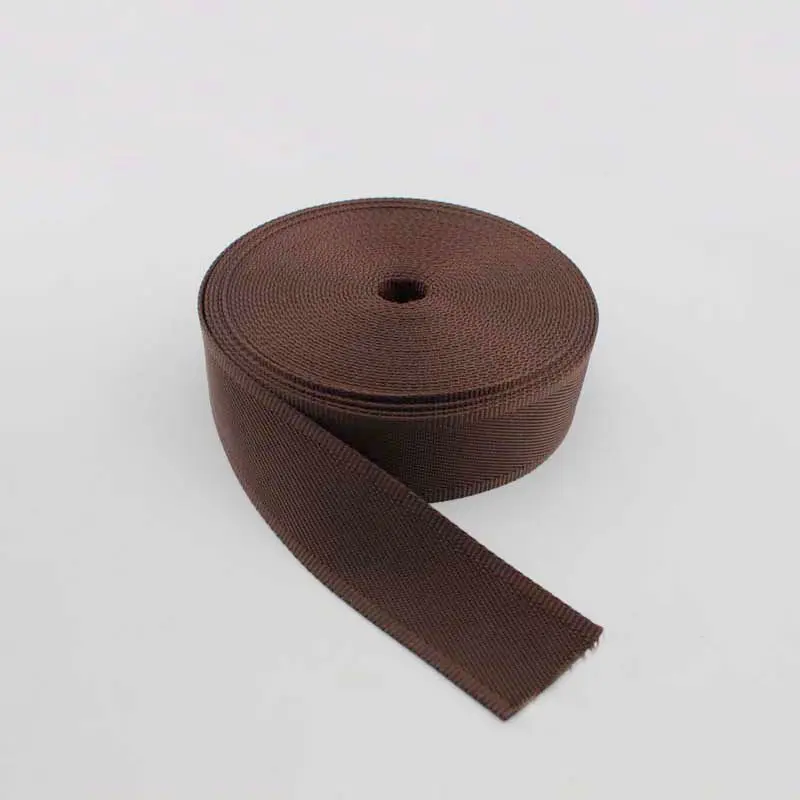 Fita de nylon, 10 jardas, 32mm, 38mm de largura, preto, marrom, cor para cinto de câmera, costura masculina, alça de ombro, cinto de segurança para carro