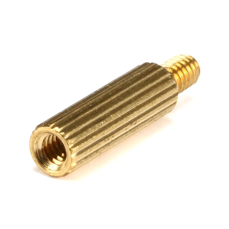 50pcs M2 Brass Round knurl Male Female Standoff Stud Board Threaded Pillar PCB Motherboard Spacer Hollow Bolt Screw NutM2*L+3mm