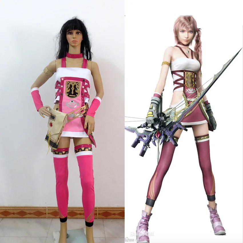 Final Fantasy XIII-2 FF 13-2 Serah Farron Cosplay Costume Tailor made free shipping