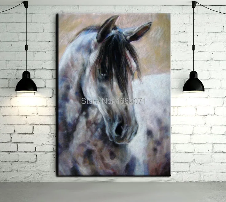 

Skills Artist Hand-painted High Quality Horse Oil Painting On Canvas Beautiful Horse Decorative Painting For Living Room