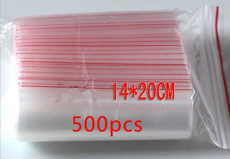 

500PCS 14x20cm Transparent Travel Plastic Bag Gift Packaging Bag For Necklace/jewelry Small Ziplock Clear Self Seal Bags Pe Diy