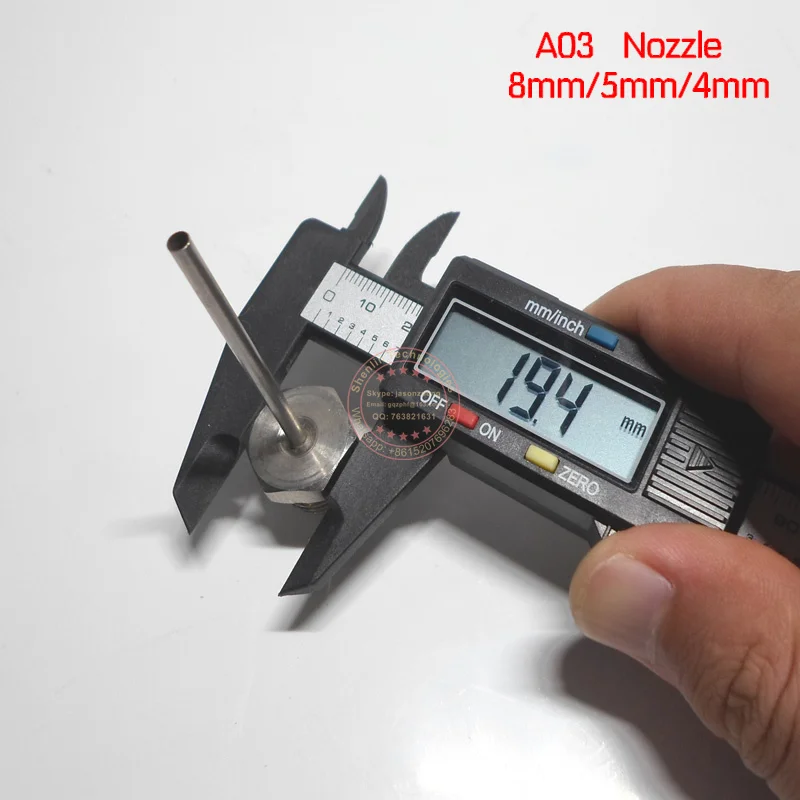 Boquilla de máquina de llenado manual A03/A02, cabezal de llenado de 5mm o 8mm, relleno de mano, piezas de máquina de llenado neumática