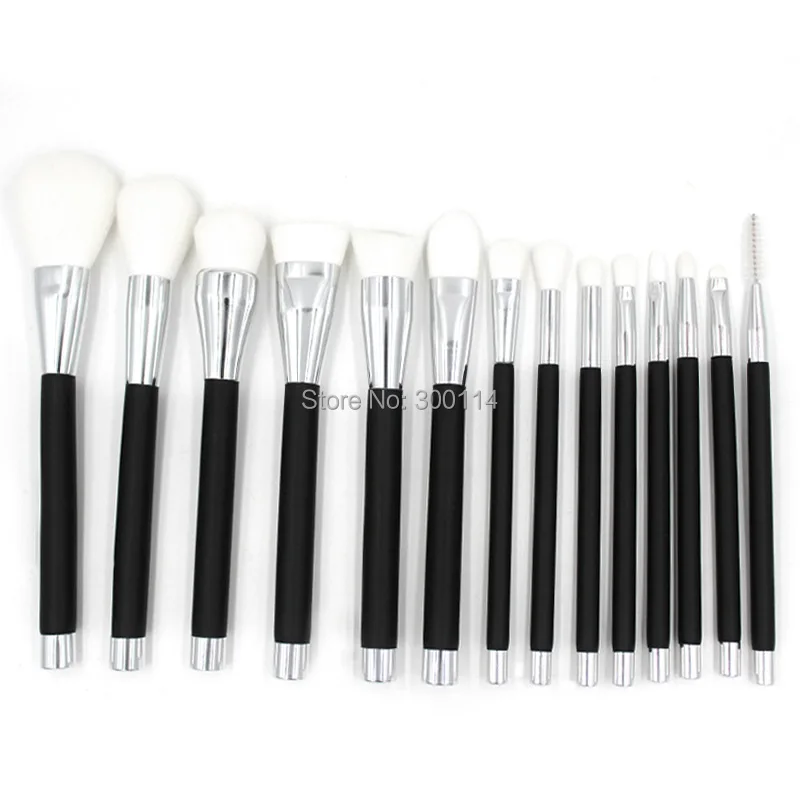 Wholesale 20sets New Excellent 5 colors Professional 15Pcs Makeup Brushes Powder Foundation Cosmetics Brush Set Make up Brushes