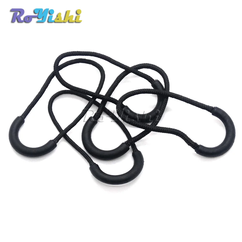 Zipper Pulls Cord Rope Ends Lock Zip Clip Buckle Black For Paracord Accessories/ Backpack/Clothing