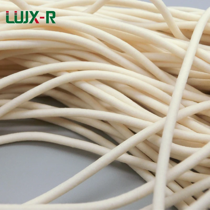 LUJX-R Foamed Silicone Rubber Seal Strip Silicon Sponge Cord Round Solid VMQ Foaming Cord Dia.1/2/3/4/4.5/5/6/7/8/9/10/11/12-30