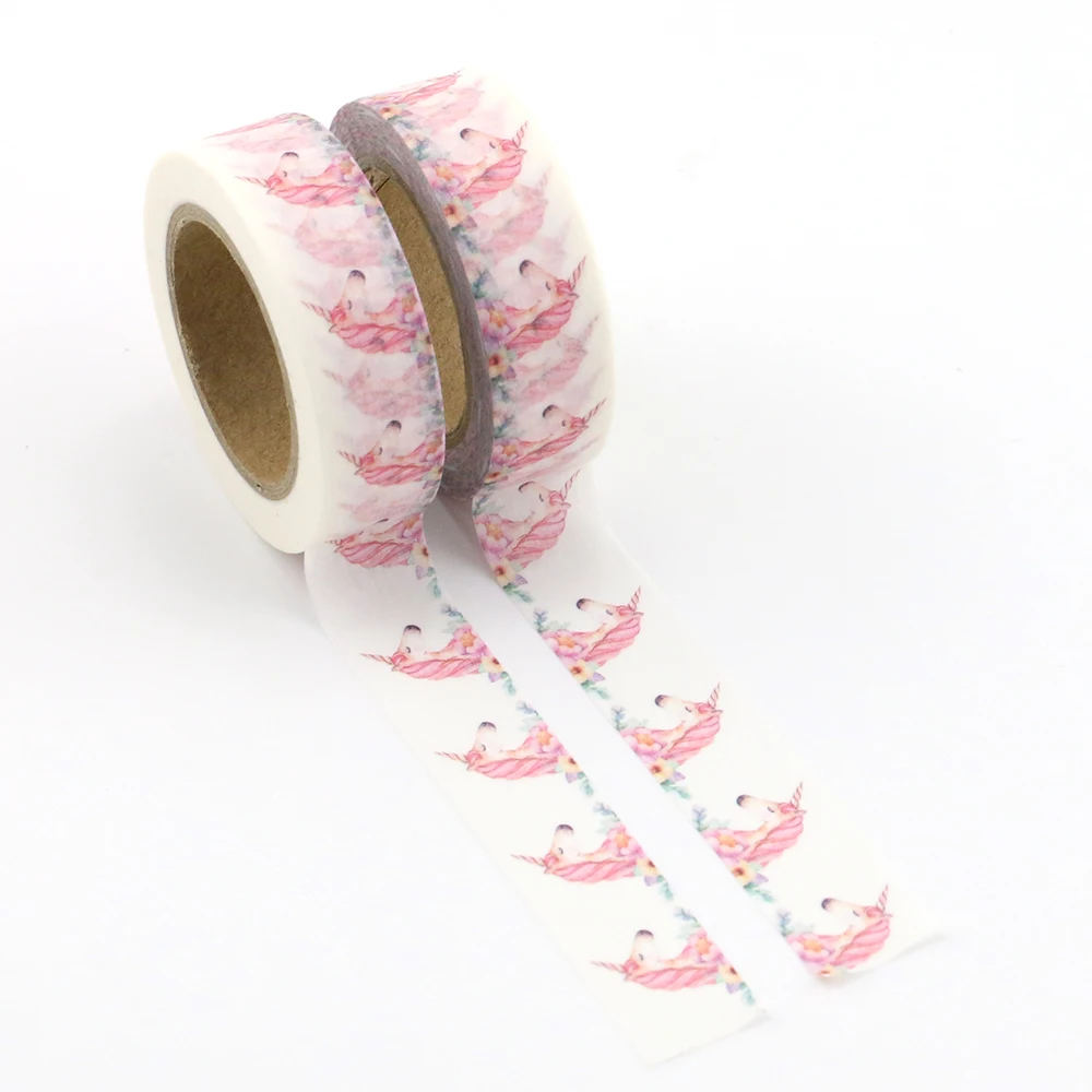 Cute Kawaii Cartoon Unicorn Masking Washi Tape Decorative Adhesive Tape Decora Diy Scrapbooking Sticker Label Stationery