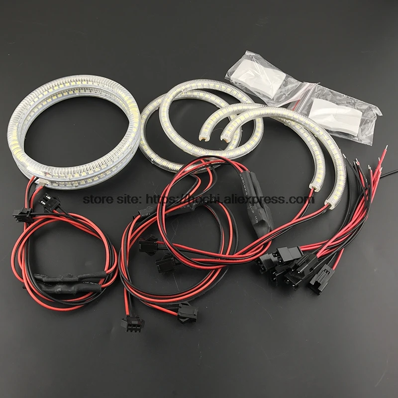 HochiTech Ultra bright SMD white LED angel eyes  ring kit daytiem running light DRL For Toyota Mark X Mark-X REIZ 2004-2009