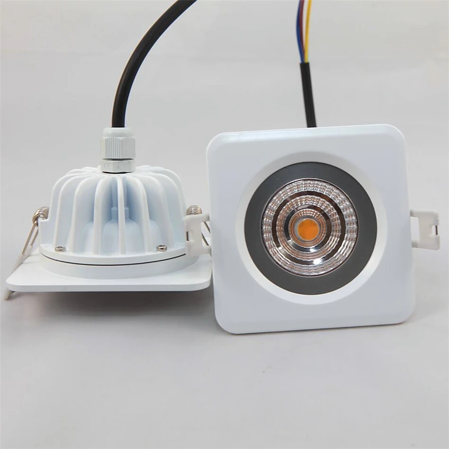 10W 15วัตต์ไดร์เวอร์ LED โคมไฟเพดานโคมไฟ AC220-240V Driverless LED Downlight สแควร์กลางแจ้งกันน้ำ IP65