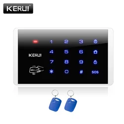 KERUI K16 RFID Touch Keypad For Wireless PSTN GSM 433MHz ASK Alarm System Burglar Access Control System Wireless Password Keypad