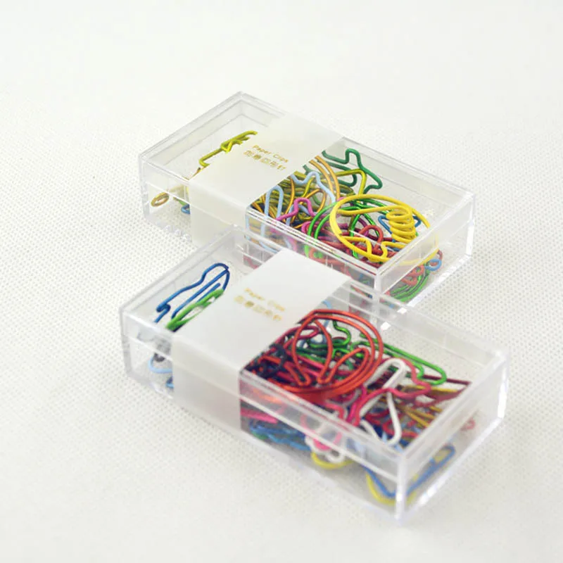 20PCS/Lot Colored Animal Metal Material Paper Clips Bow Notes Letter Bookmarks  For Book Stationery Office Supplies  Accessory