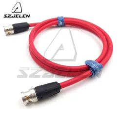 Red Cable 12G HD-SDI Video Cable, BNC to BNC  75-Ohm CANARE LV-61S coaxial cable