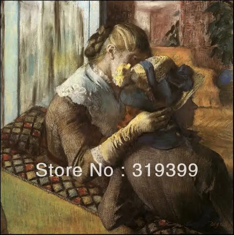 Oil Painting Reproduction on Linen Canvas,At the Milliner's 2 by edgar degas,Free Shipping,handmade,Top Quality oil painting