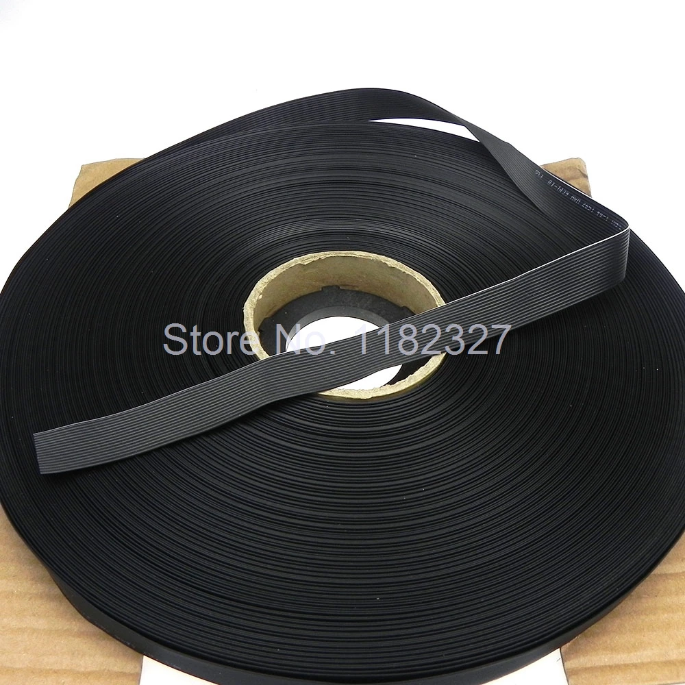 (5 meters/lot) UL2651 16 ways 1.27MM pitch ribbon cable Flat black Color Flat Ribbon Cable 16Pin black color