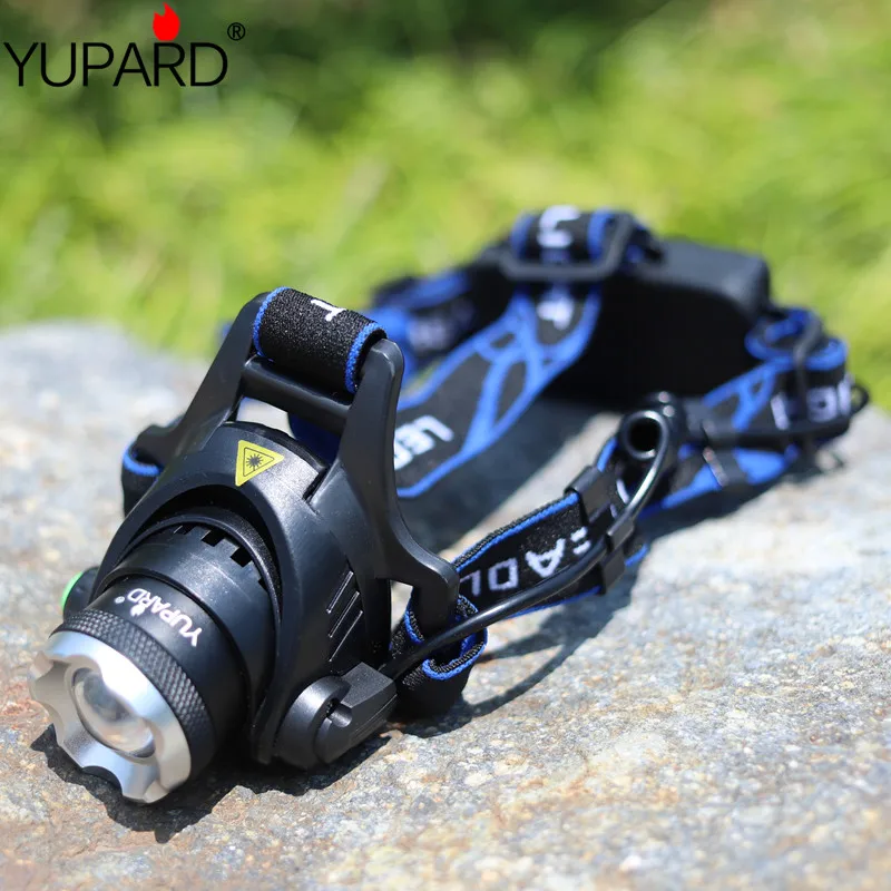 YUPARD  Q5 led Zoomable Adjust Focus Headlight Headlamp Waterproof Light torch camping lantern hunting fishing Outdoor Sport