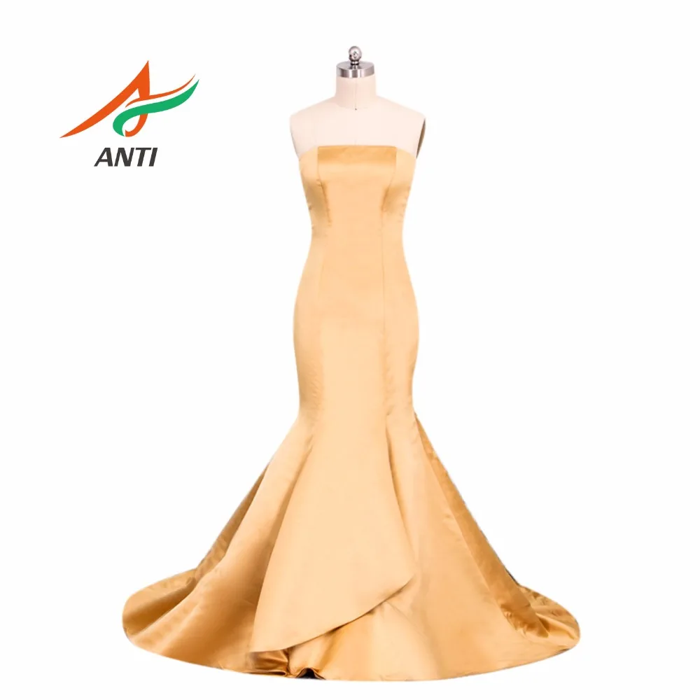 

Антиэлегантное Золотое вечернее платье русалки Vestido De Festa без рукавов без бретелек vestidos Длинные недорогие Вечерние платья Вечернее платье 2019