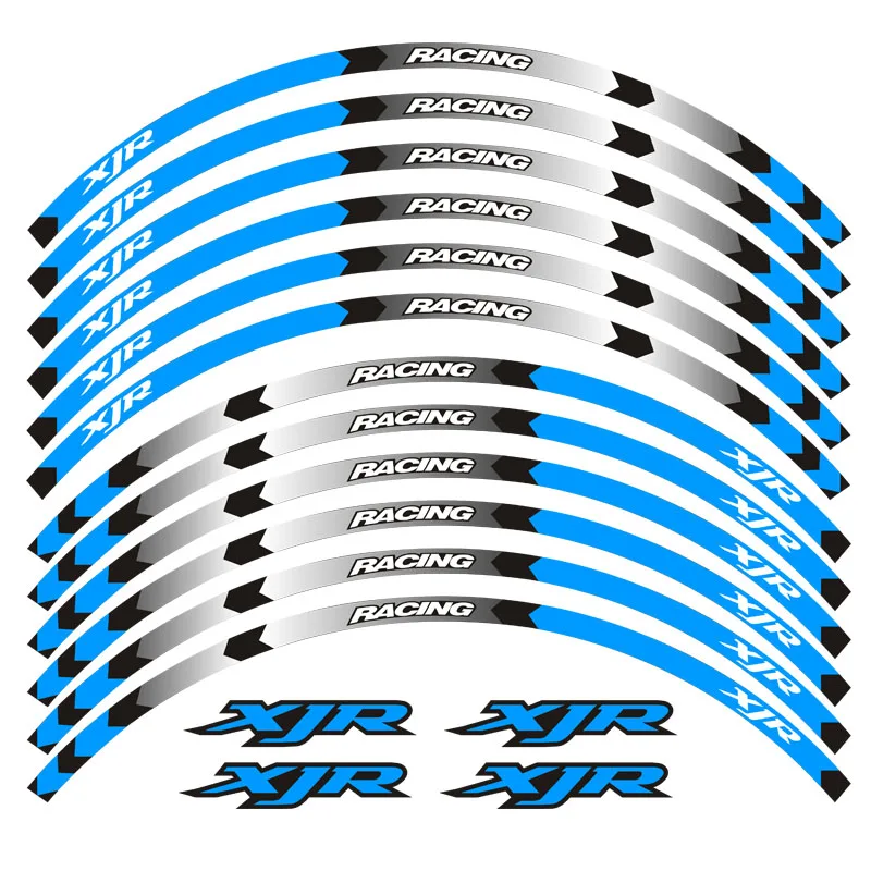 Motorcycle Rim stripes Decals 17inch Wheel Sticker Reflective Tape For Yamaha XJR 400 1200 1300 Reflective sticker 4