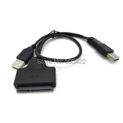 Новый жесткий диск SATA 7 + 15 Pin 22 к USB 2,0 кабель адаптера для 2,5 HDD ноутбука 500 шт./лот