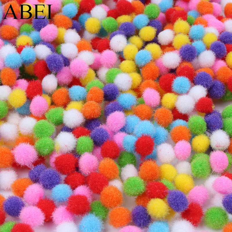 2000pcs/Lot 6mm Mix Colors Pompom Ball Soft Fluffy Furball Wedding Christmas Home Party Decoration Kids DIY Handmade Project