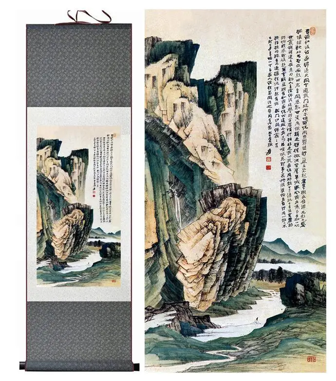 

Traditional people painting Chinese scroll painting landscape art painting home decoration painting