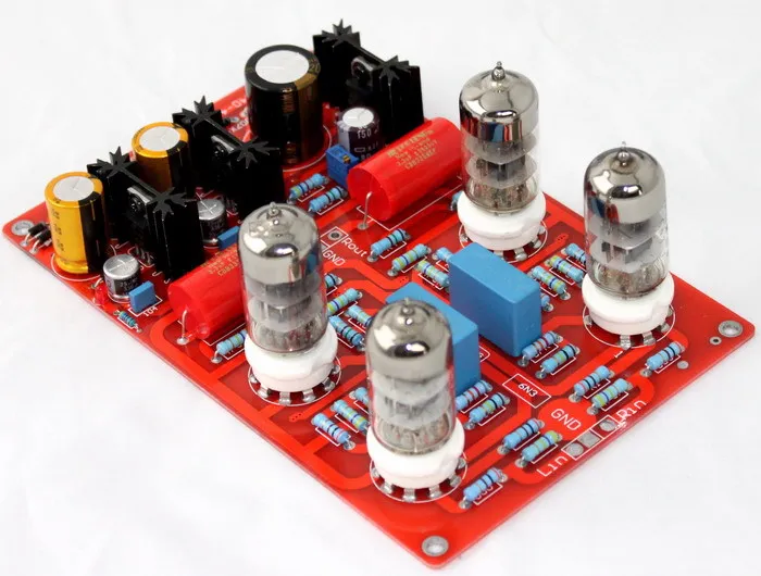 

AC12V 20W 6N3*4pcs tube pre-amplifier board/Complete vacuum 6N3 tube amplifiers board