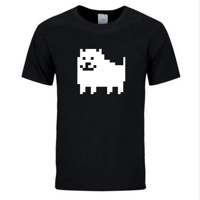 2019 summer  Casual  Funny HOT Men Fashion Game T Shirts Undertale Annoying Dog Printed Anime Cotton Casual