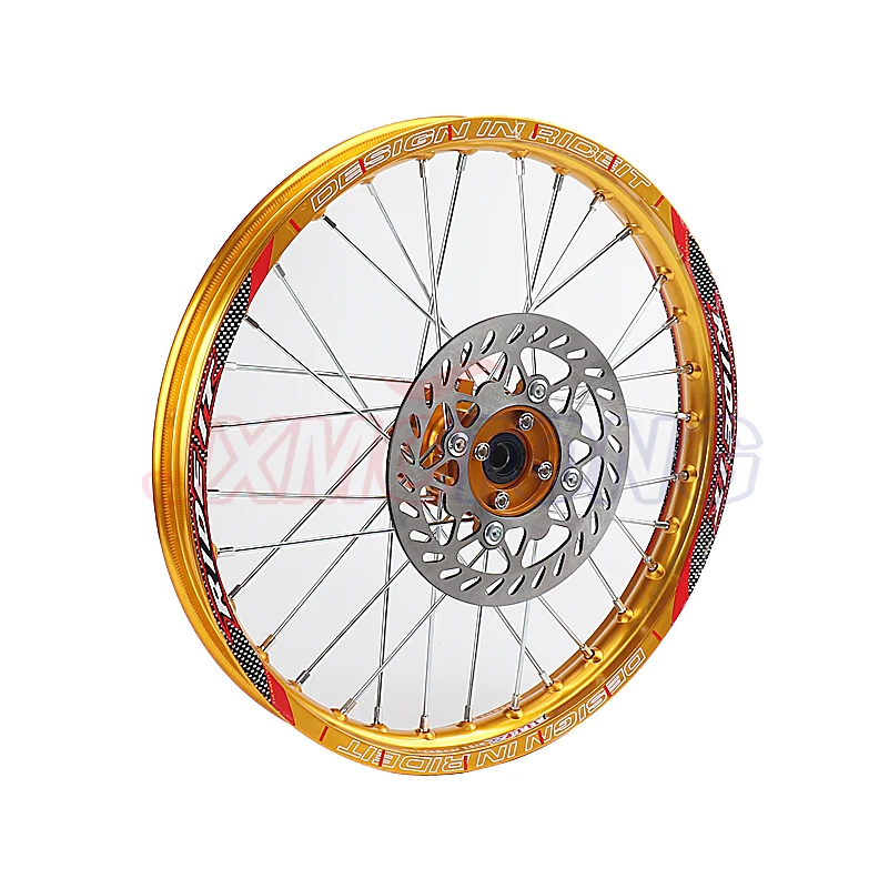 Front 1.60-17 Rear 1.85-14 inch Alloy Wheel Rim with CNC Hub brake disc For KAYO HR-160cc TY150CC Dirt Pit bike 14/17 inch wheel