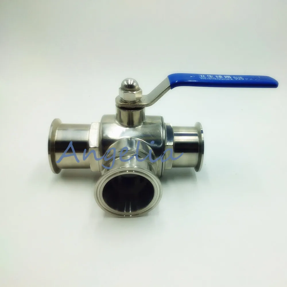 

3-1/2" Stainless Steel 304 Sanitary Ball valve L Type Three way Clamp Connection