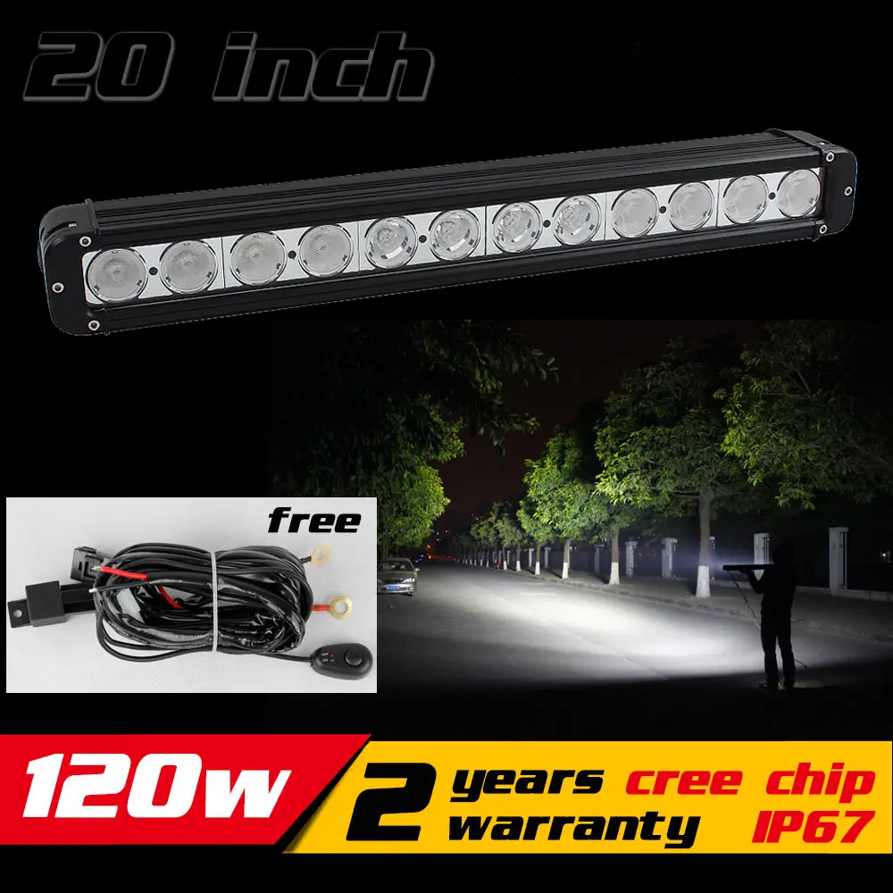 20 inch 120W LED Light Bar for Truck Tractor ATV LED Bar Offroad 4x4 LED Offroad Light Bar Offroad Fog light Save on 180W