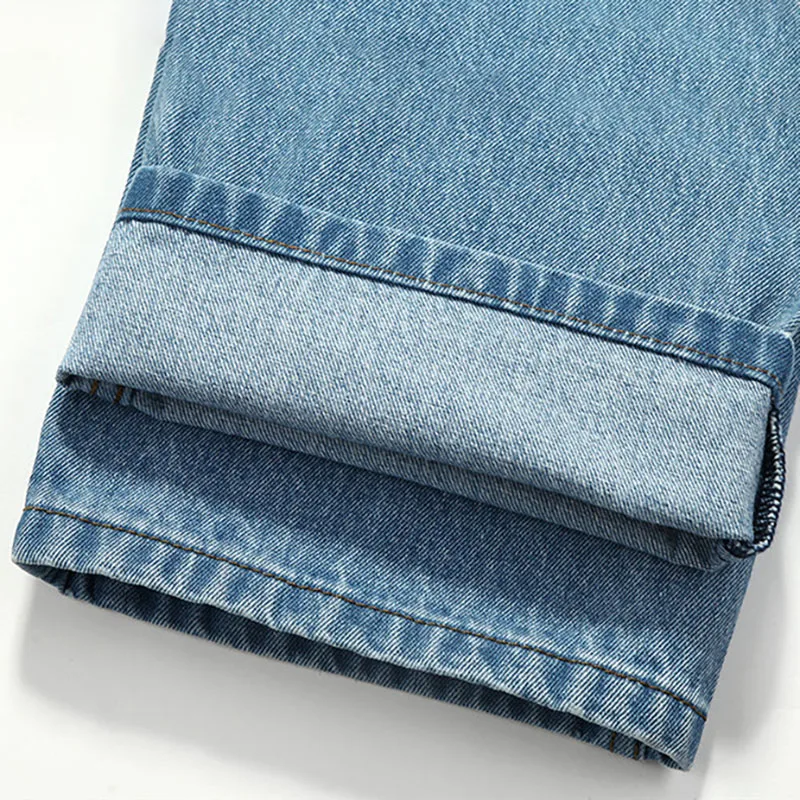 虎城男性洗浄デニムジーンズカジュアルストレートデニム男性ブランド男性クラシックジーンズパンツ男性ビジネスズボン