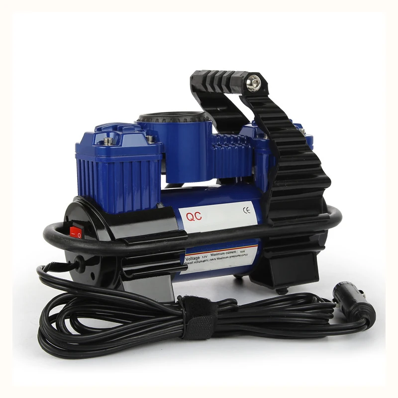 

12 В двухцилиндровый автомобильный воздушный насос, металлический автомобильный насос для шин, воздушный насос, высокая мощность