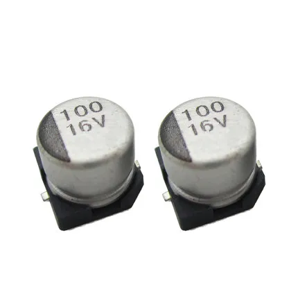 SMD الألمنيوم كهربائيا 16v100uf SMD الألومنيوم مُكثَّف كهربائيًا 100 فائق التوهج/16V 6.3*5.4 مللي متر