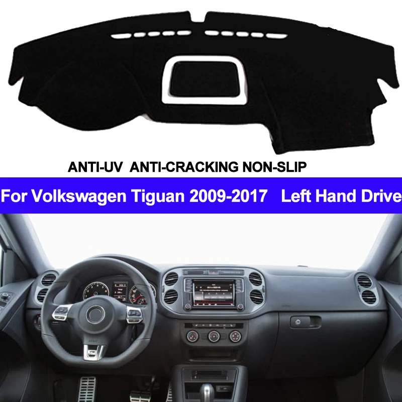 TAIJS-Juste de tableau de bord pour Volkswagen, Polymères de tableau de bord, Tapis antidérapant, Anti-UV, Volkswagen, VW Tiguan, 2009-2014, 2015, 2016, 2017