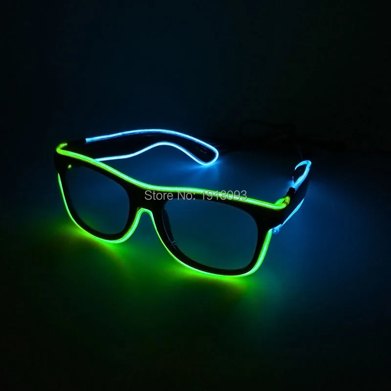 New design double color EL Wire Glasses Novelty Lighting  led party glass LED neon rope tube For Wedding Party decoration