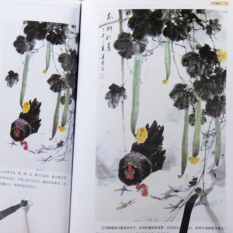 Chinese Painting Book Chicken Cock Painting 64pages