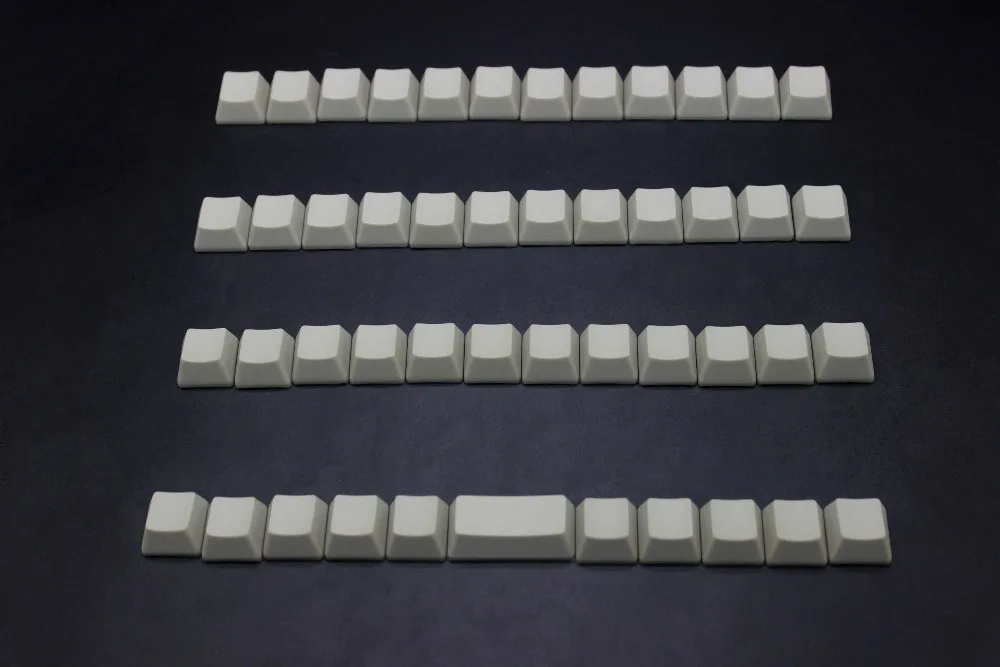 White Black Red Gray Green Yellow Purple Blue Pink Blank Thick PBT OEM Profile Planck Keycap Can Customize Legend