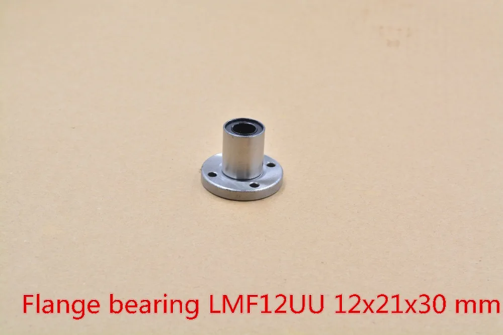 LMF12UU 12mmx21mmx30mm  round flange linear ball bearing bushing for  rod  shaft cnc part 1pcs