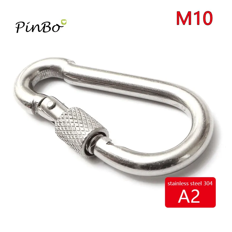 

2pcs M10 high Quality 304 Stainless Steel Snap Hook with Screw Lock