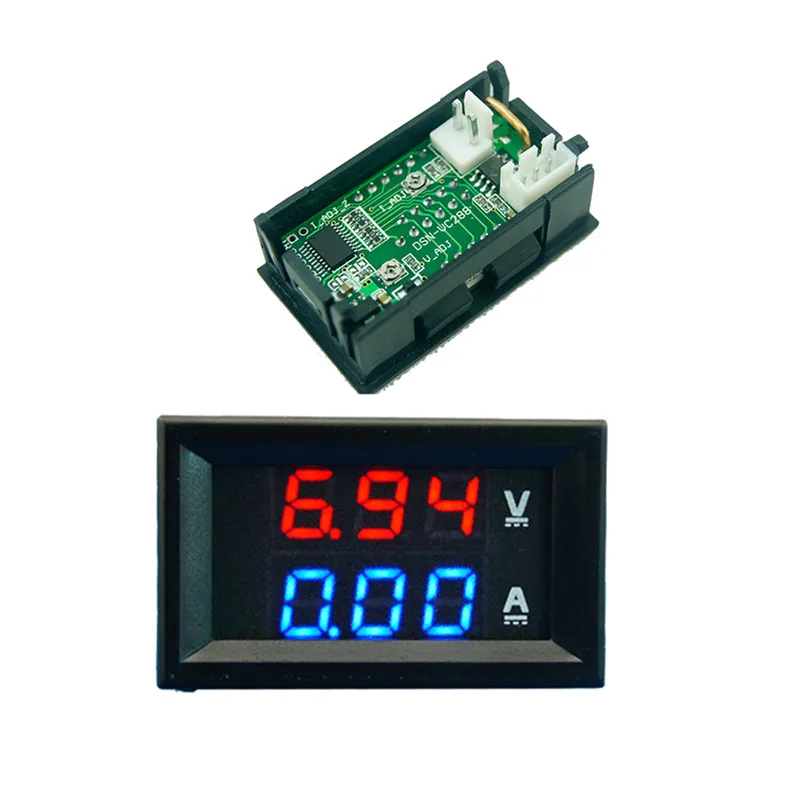 1PC 0.28 inch DC0-100V 10A LED DC Double Display Digital Current Voltmeter Meter(Low Voltage Models)