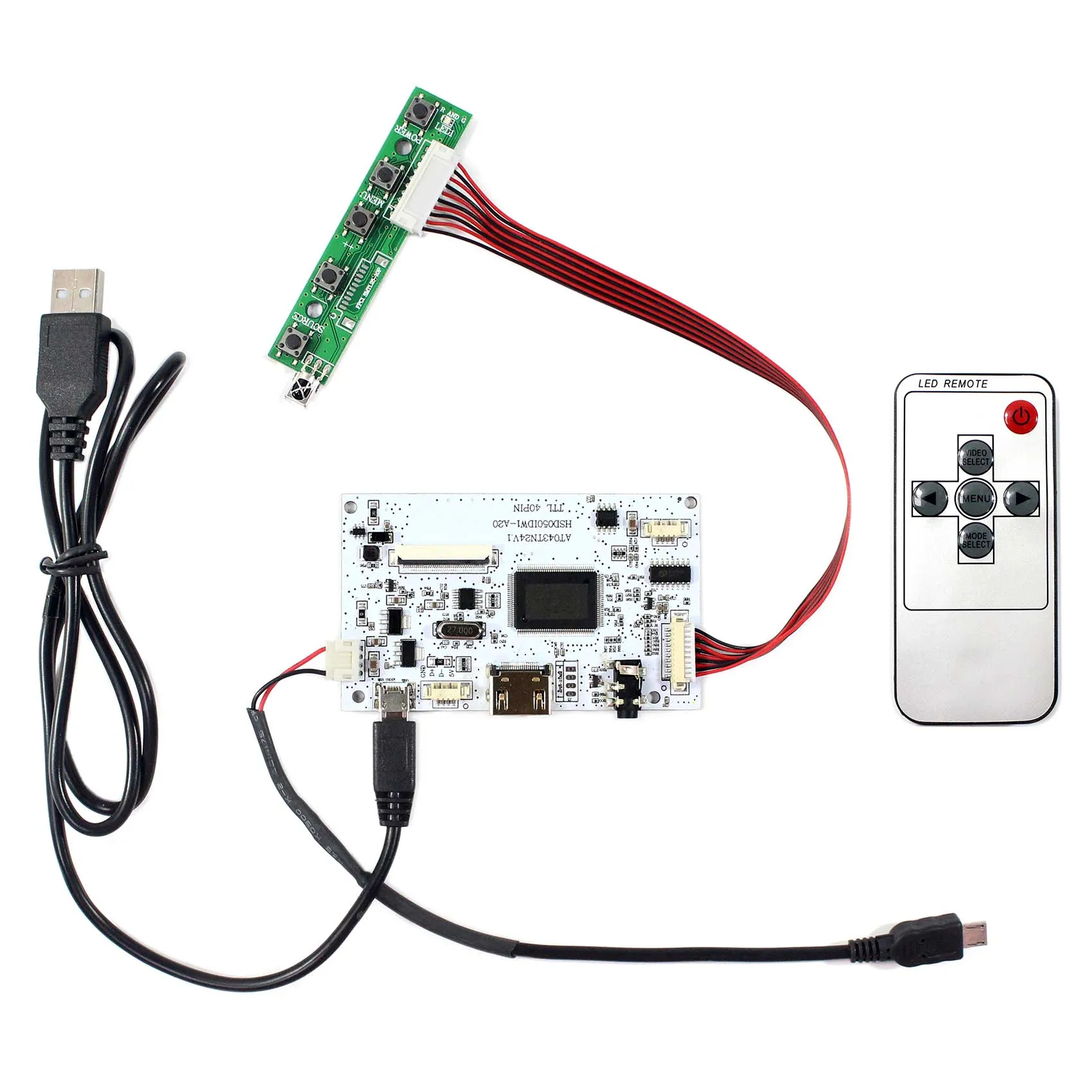 HD MI LCD Board Work for  4.3inch 480x272 40Pin LCD ScreenHSD043I9W1 AT043TN24 AT043TN25 VS043-004A VS043-005A