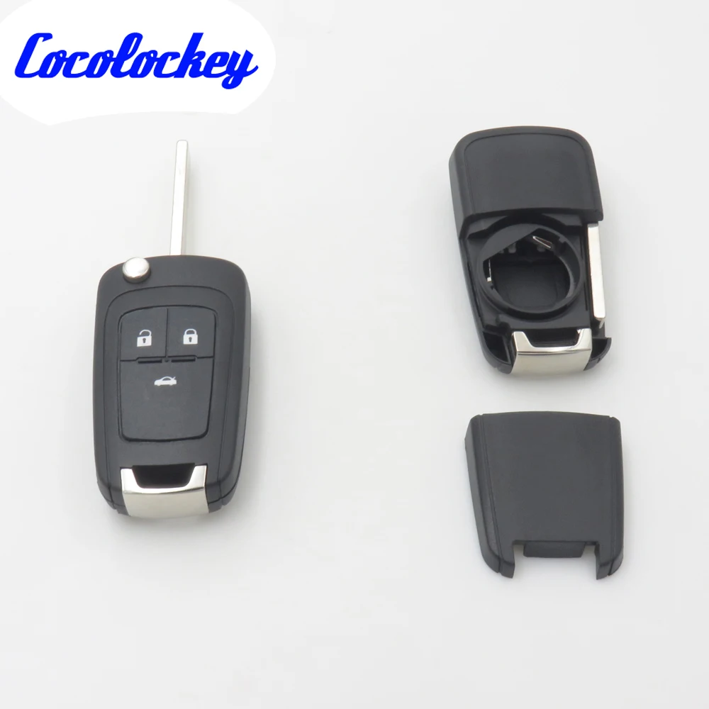 

Cocolockey Key Shell For OPEL VAUXHALL Insignia Astra 3Button Flip Fob Key Shell Case Remote HU100 Blade Auto Replacement Part