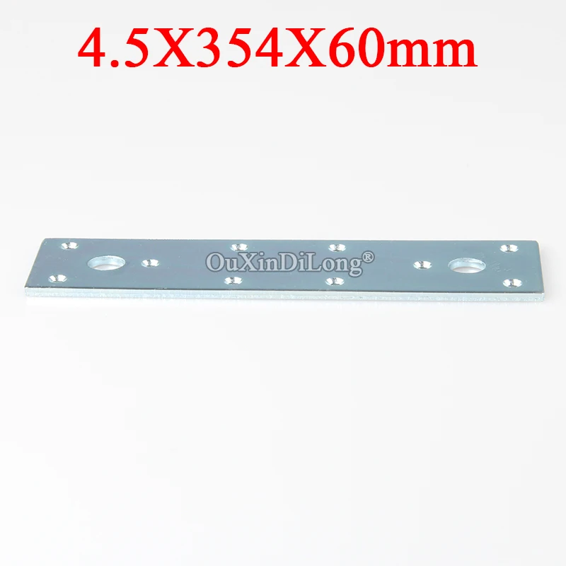 

Plus Length 2PCS Metal Thicken Flat Corner Braces 4.5x354x60 Furniture Support Brackets Board Frame Shelf Reinforced Connectors