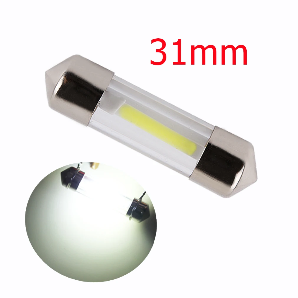 50PCS C5W COB Car Led Bulbs 31mm Car Interior Bombillas Festoon Dome Reading Light Source 12V White For Side License plate Lamp