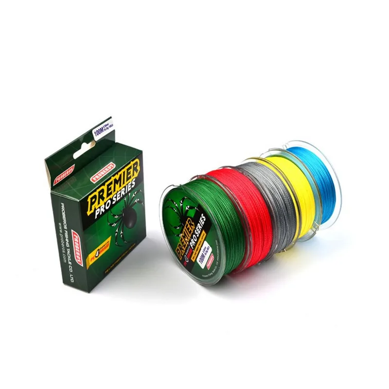 100M 4 Stands  Fishing Line 0.12mm-0.6mm Ocean Super Strong Carp Multi Color PE Line 8LB-100LB Braided Line