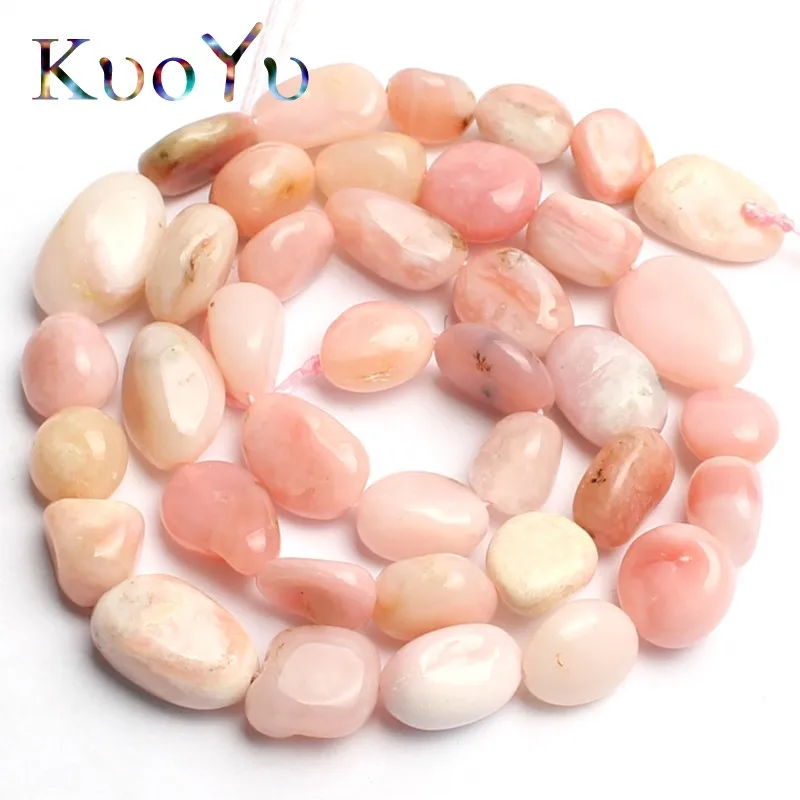 8-10mm Natural Irregular Genuine Pink Opal beads Loose Stone Beads For Jewelry Making 15inches DIY Bracelet Necklace Wholesale