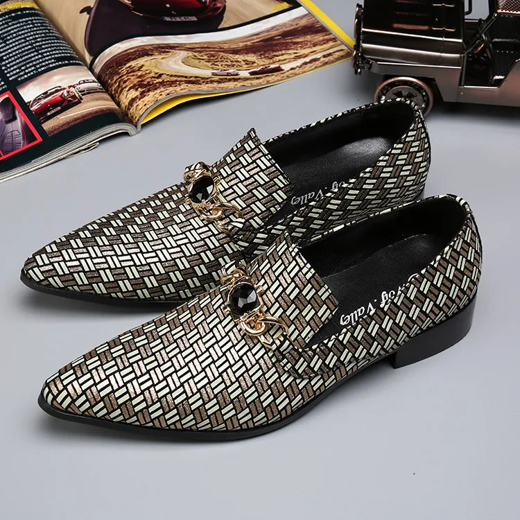 

Classic handmade braided leather slip on loafers velvet shoes male slippers pointed toe causal men office shoes italian brogues